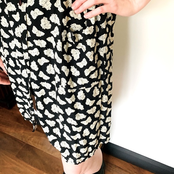 Black & white fine cotton dress button-up short sleeves EUR 40 US size 8 - 10 - Picture 16 of 16